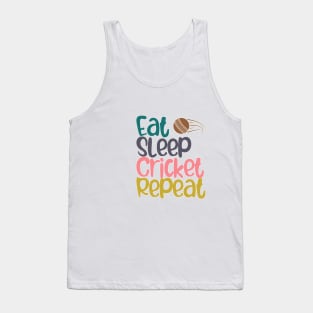 Eat Sleep Cricket Repeat Tank Top